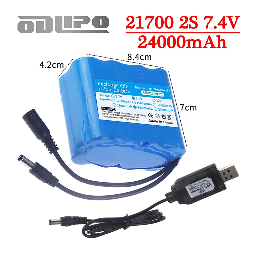 Батарея для лодки на радиоуправлении 21700 7 4 В 24000 мАч