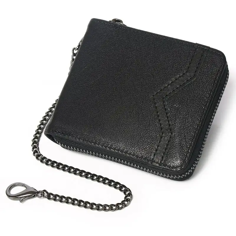 

Genuine RFID Anti-Theft Zipper Wallet with Advanced Anti-Scanning Technology - Stylish and Secure.