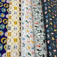 cotton cartoon fabric fabrics per meter by the meter sewing cloth clothes patchwork fabric quilting japanese fabric childrens
