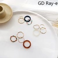 sweet four piece rings set for women party index finger rings simple beaded rings fashion jewelry wedding rings for couple 959