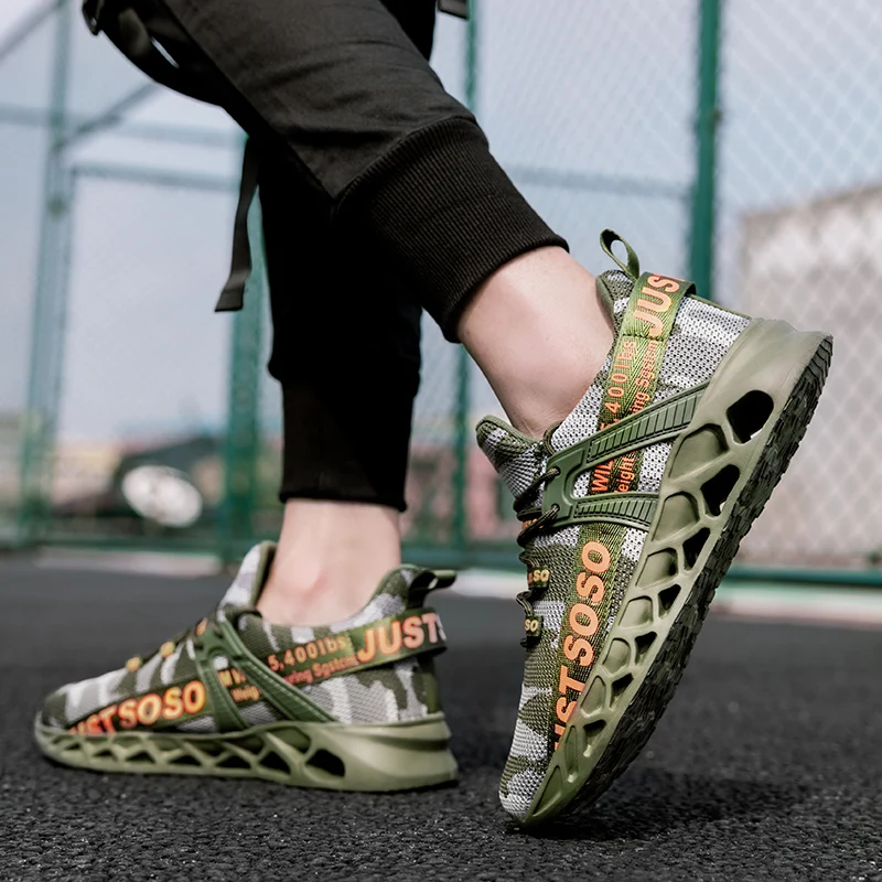 Men's Sneakers Breathable Running Shoes for Men Camouflage Sports Shoes Light Walking Sneakers Tenis Masculino Zapatillas Hombre