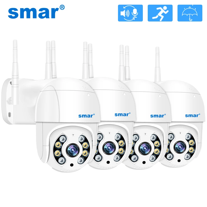 

Smar 4PCS/Lot 5MP 8MP 4K Smart Home Wifi Surveillance Cameras Outdoor PTZ Wireless IP CCTV 4X Audio Ai Humanoid Detection ICSEE