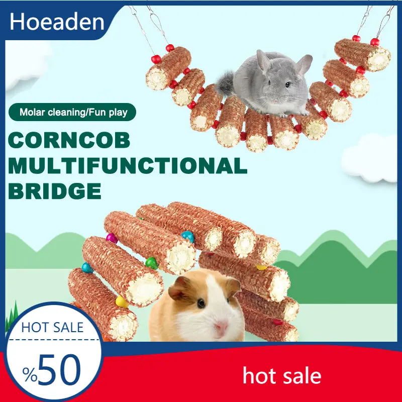 

Pet corncob arch bridge toys hide and play gnawing molar hamster guinea pig chinchilla rabbit climbing suspension bridge