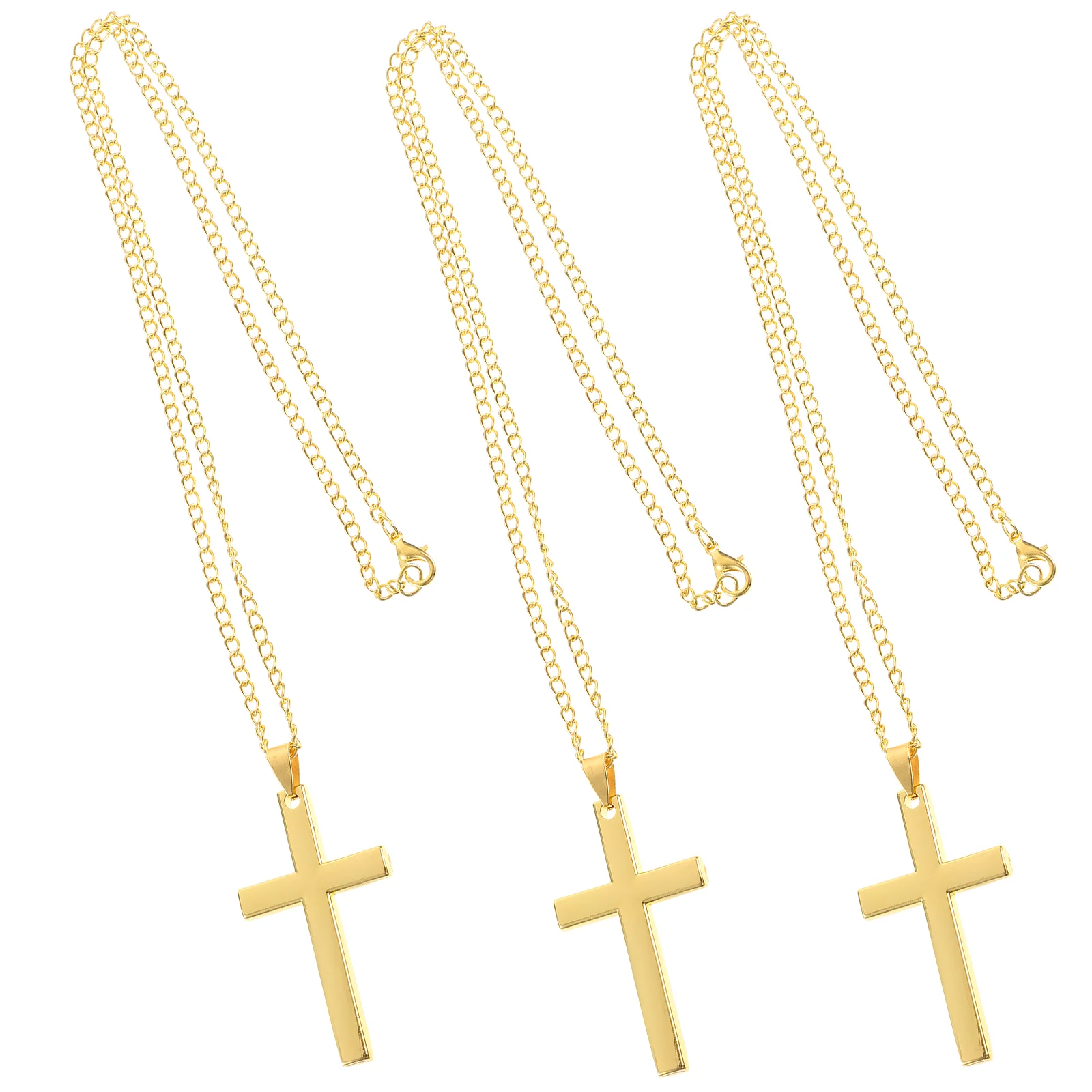 

3 Pcs Halloween Props Necklaces Women Cross Vintage Women's Small Chain Plastic Fashion Jewelry Man