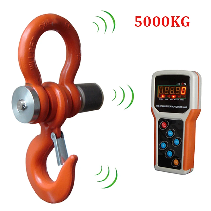

5000KG Wireless Electronic Digital Crane Scale Heavy Duty Industrial Hanging Scale with Handheld Meter 5T