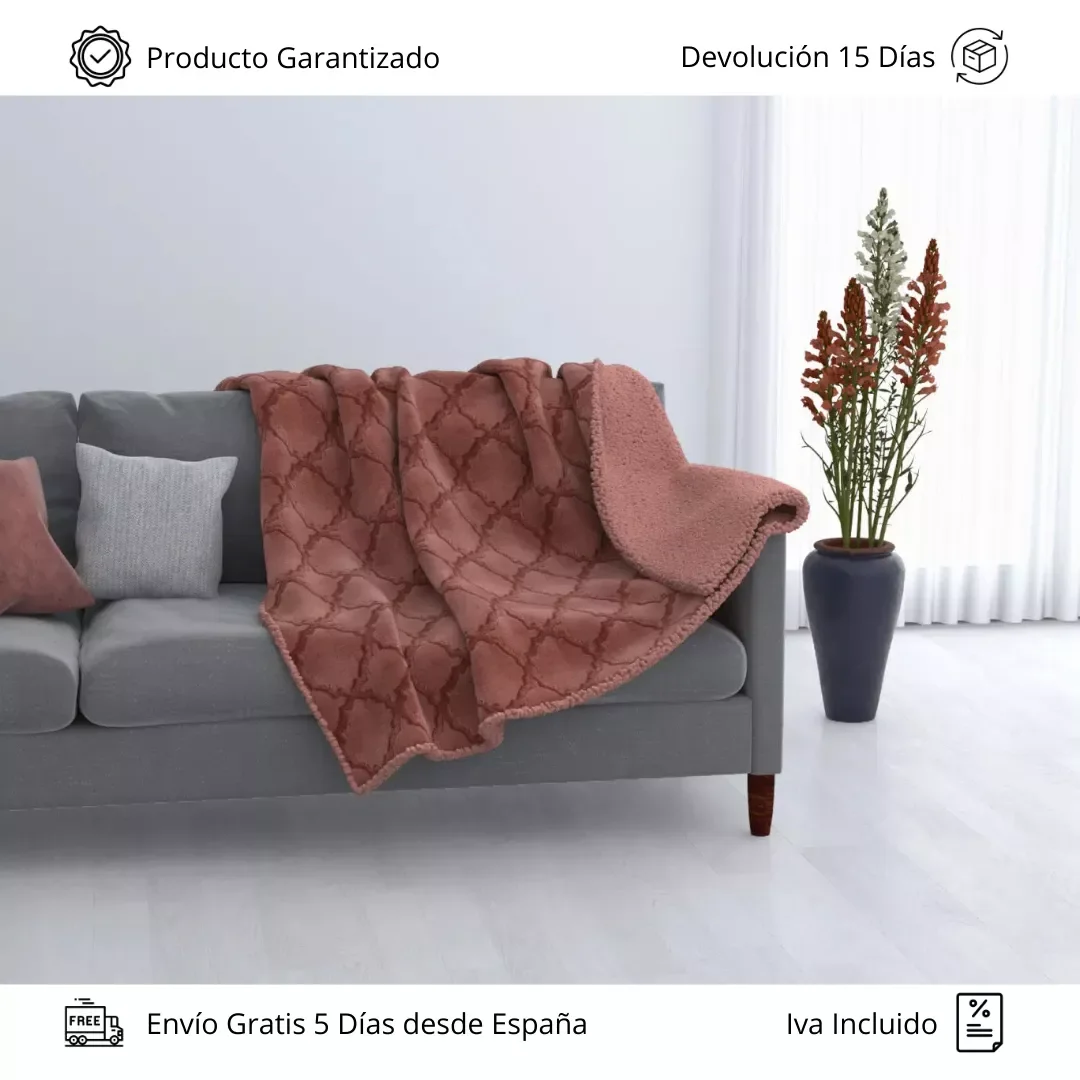 

Sofa blanket, bed, sedalina travel with super soft double-sided Reversible Sherpa for bed, sofa and travel with decorative warm