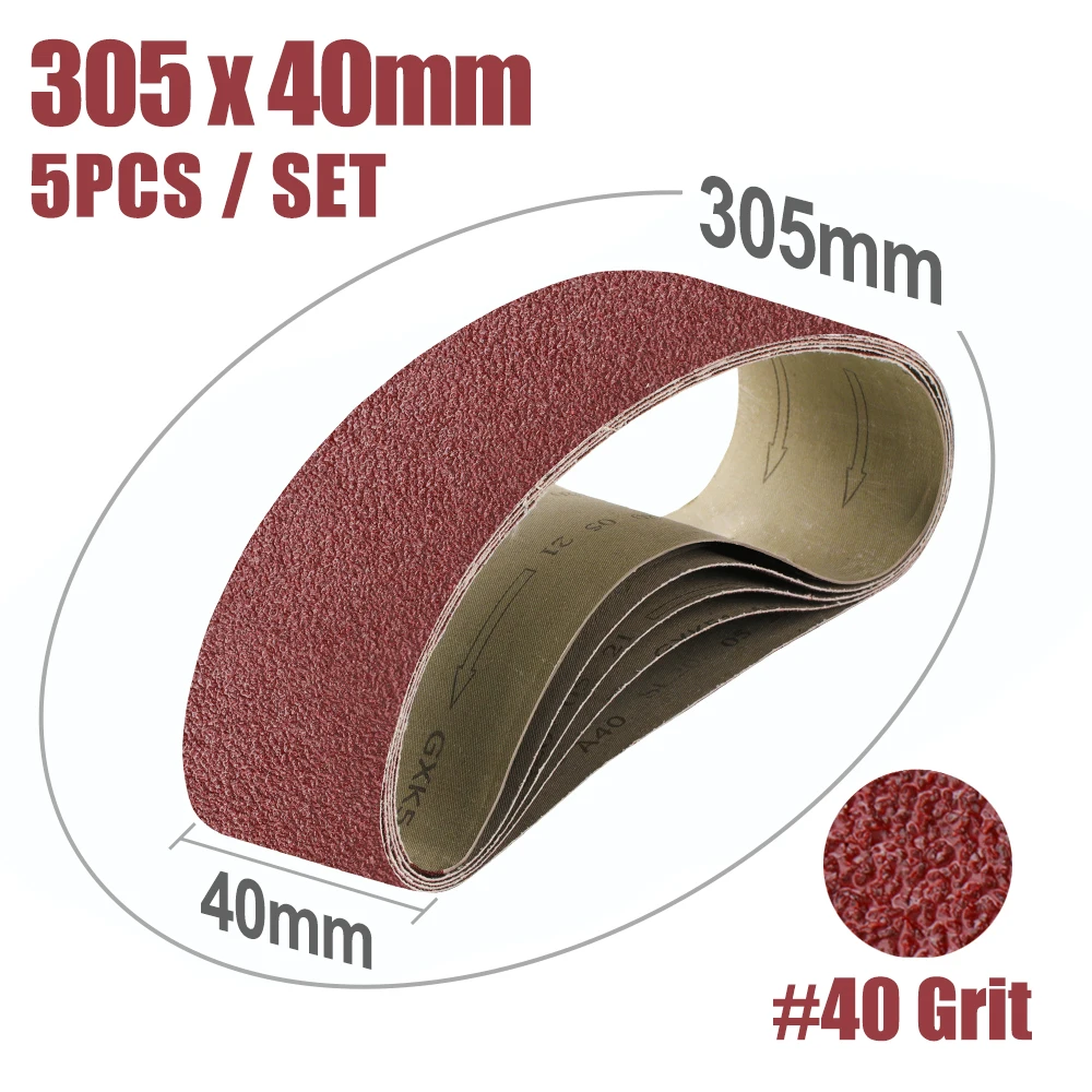 

Шлифовальные ленты XCAN 5шт., 40/60/80/120 зернистость