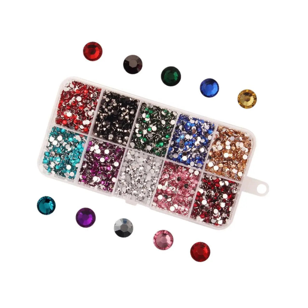 

9000pcs Resin Rhinestone Dome Cabochon DIY Round Buttons FlatBack