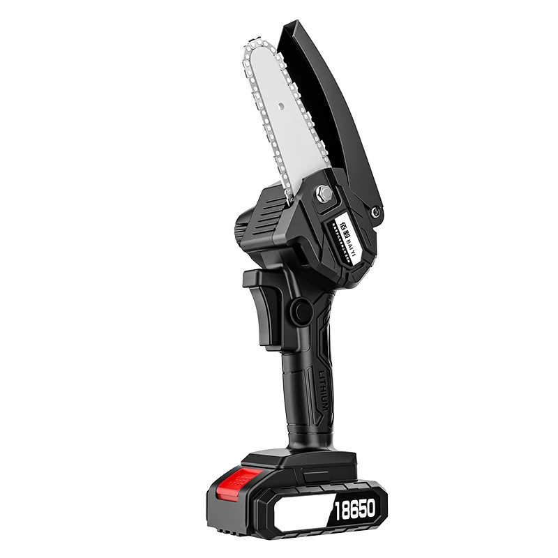 

6 inch mini electric chain saw outdoor wireless lithium chainsaw home small logging and pruning chainsaw