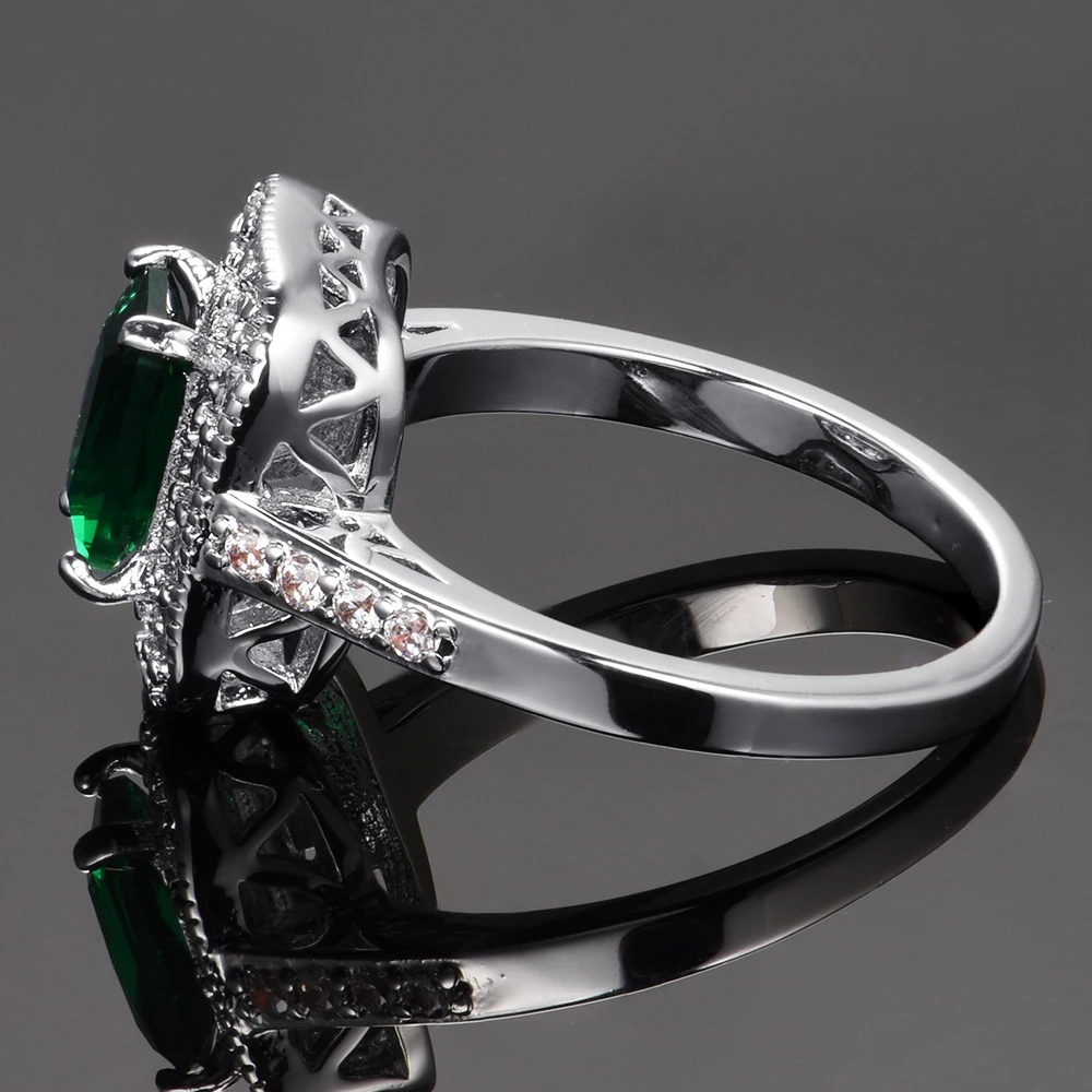 Новинка стильное Изумрудное женское кольцо Подарок на годовщину рождения размер