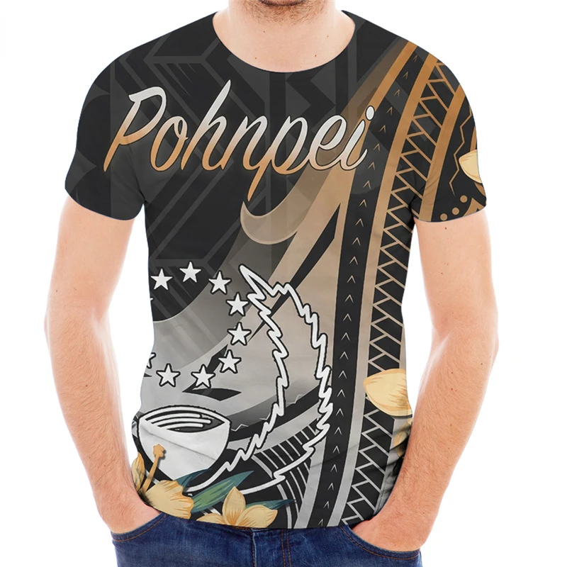 

Мужская и женская футболка с коротким рукавом, Летняя Повседневная рубашка с искусством и культурой Полинезии со стандартным 3D-принтом 2023