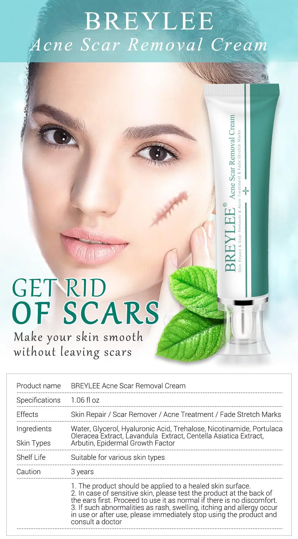 

1~5PCS 30g Fade Scar Stretch Marks Remover Cream Skin Repair Face Cream Acne Spots Acne Blackhead Whitening Cream Skin