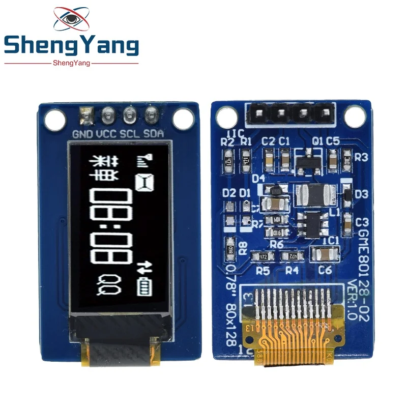 Модуль ЖК-дисплея TZT с OLED-дисплеем 0 78 дюйма разрешение 78*80 интерфейс SPI драйвер SH1107