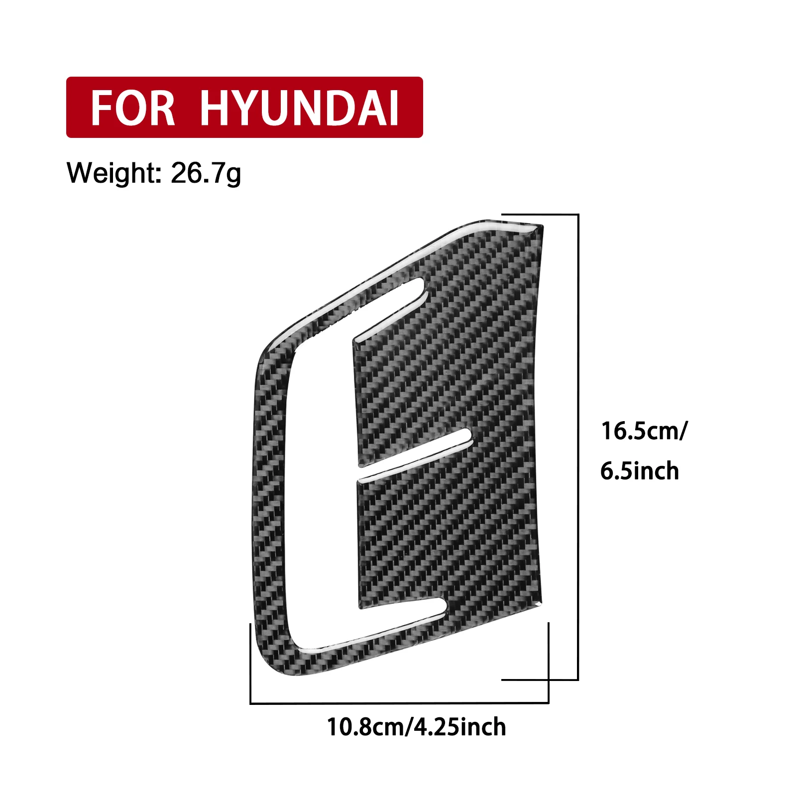 Фото Для Hyundai Elantra CN7 2021-2026: накладка на приборную панель (сторона водителя) из карбонового волокна, аксессуар для автомобиля, наклейка №5