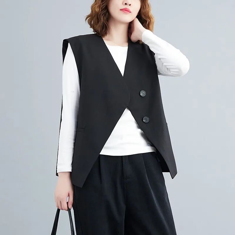 Женский саржевый жилет большого размера классический золотистый черный топ без