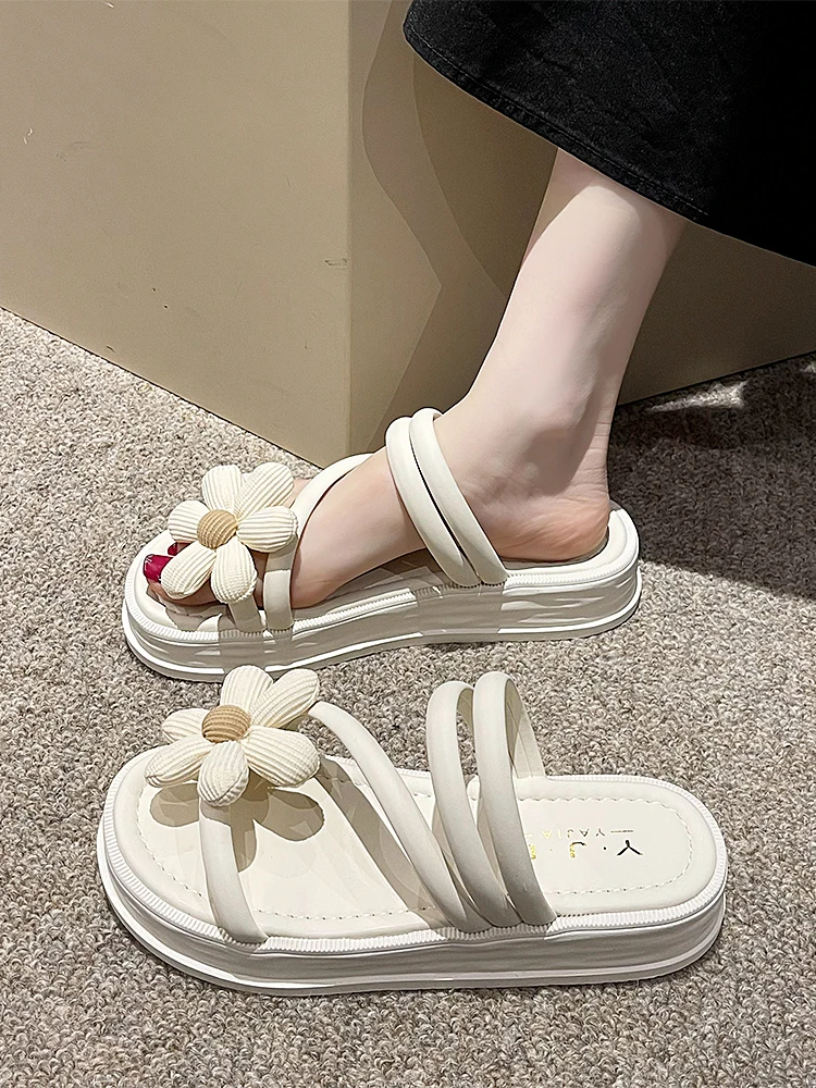 

Beach Shoes Ladies' Slippers Med Slipers Women Luxury Slides Platform Sabot 2023 Summer Designer Flat Scandals Rome PU Basic