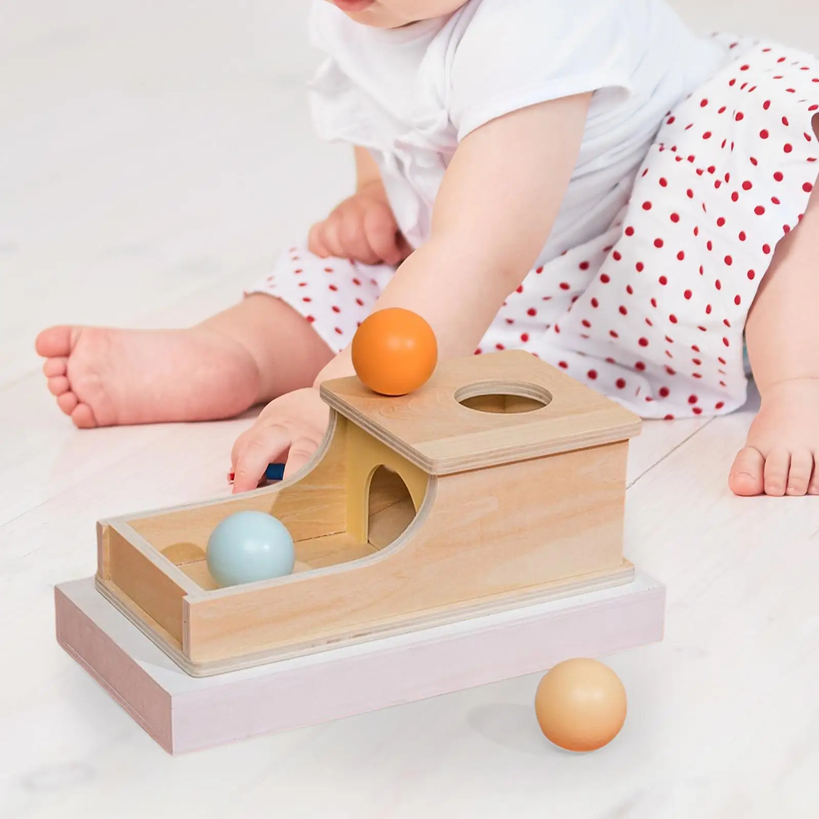 

Montessori Object Permanence Box Coin Box for 6-12 Month Infant Boys Girls