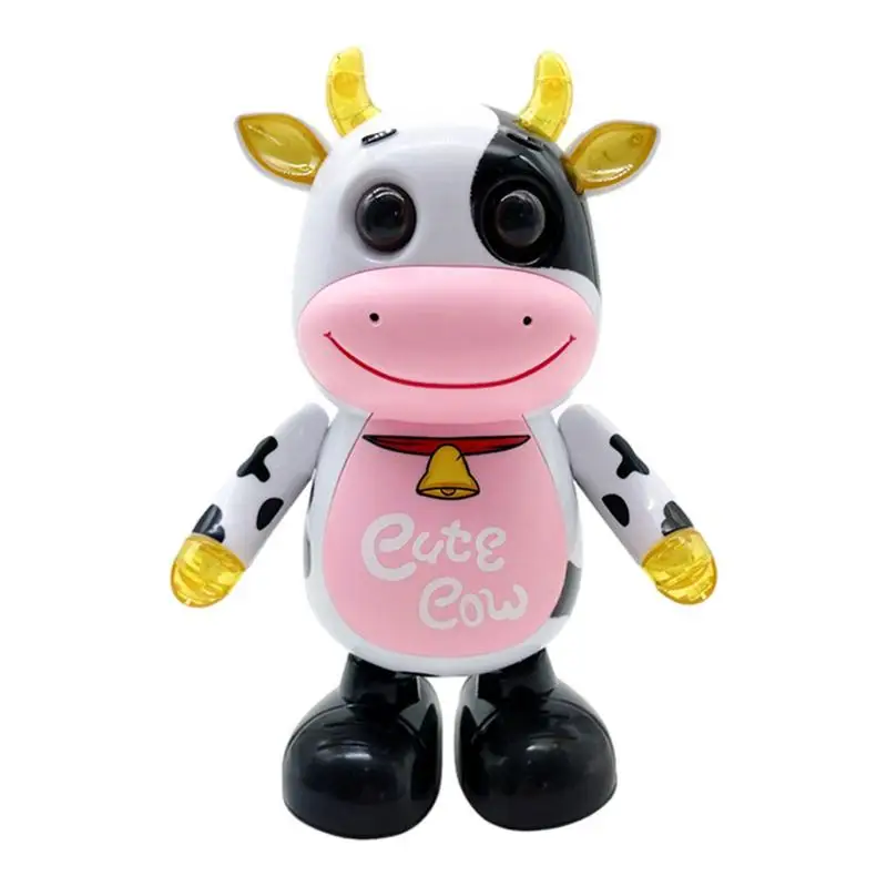 

Infant Musical Toys Durable Electric Dancing Robot Cow With Light And Music Cute Child Sound Parent-Child Mutual Toy