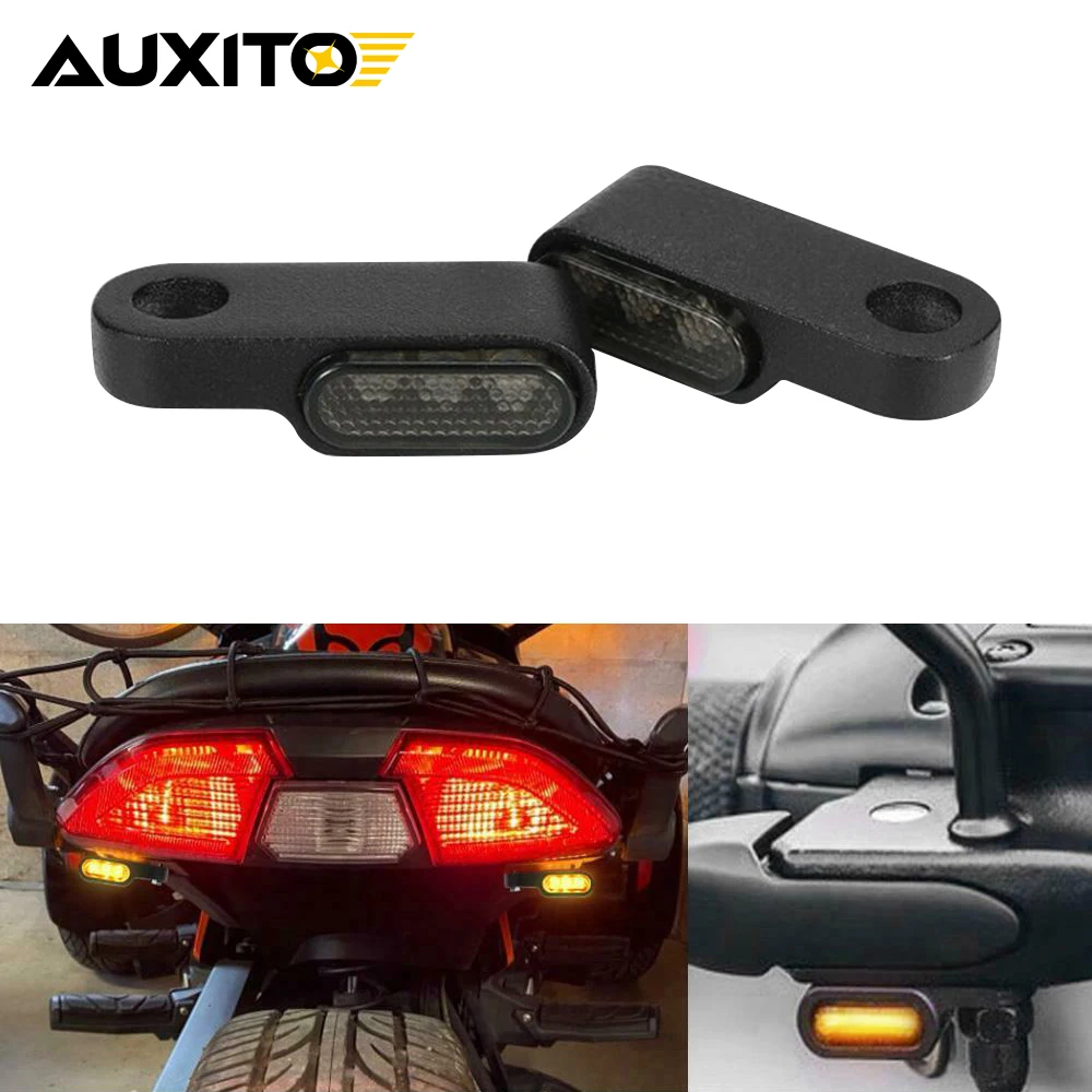 

2Pcs Universal LED Lights Turn Signals for Motorcycle 12V Amber Flasher Indicator Blinker Rear Lamp Motorbike Accessories