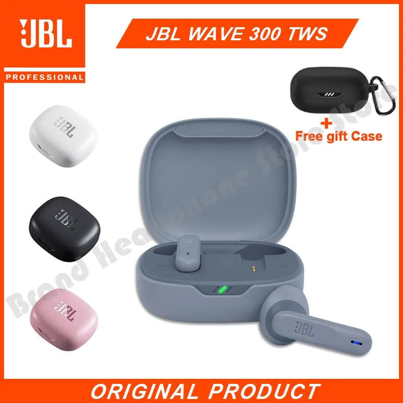 

Оригинальные беспроводные Bluetooth-наушники JBL Wave 300TWS, музыкальная игровая гарнитура, спортивные наушники для бега с микрофоном и бесплатным ч...