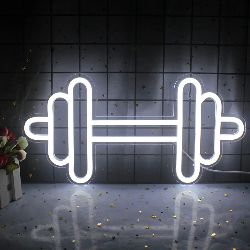 Gym 3 Colors Wall Hanging Neon Light Sign For Sports Room De