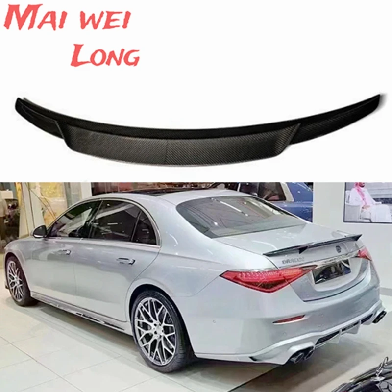 

BBS стиль для Mercedes-Benz Новый S-class W223 S480 S500 S680 2021 + Автомобильный багажник губа крыло спойлер из углеродного волокна