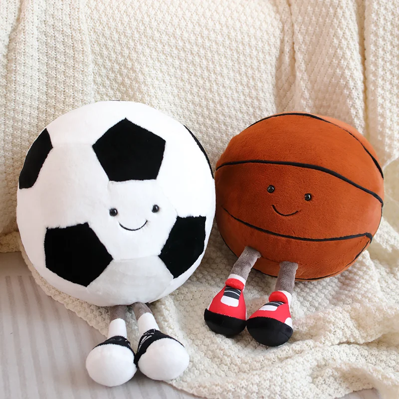 

Мягкая игрушка в форме футбольного баскетбола, мягкая кукла для футбола, плюшевая игрушка, детский подарок, новый талисман, мяч, украшение