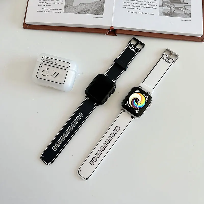 

Ремешок силиконовый для apple watch band 44 мм 40 мм 42 мм 38 мм 45 мм 41 мм