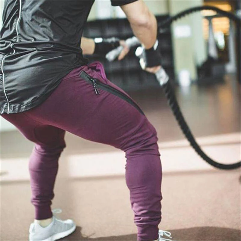 

2020 Breathable Skinny Men Gyms Fitness Cotton Bodybuilding Pants Trousers Jogger Pants Men Casual Joggers Track Sweatpants