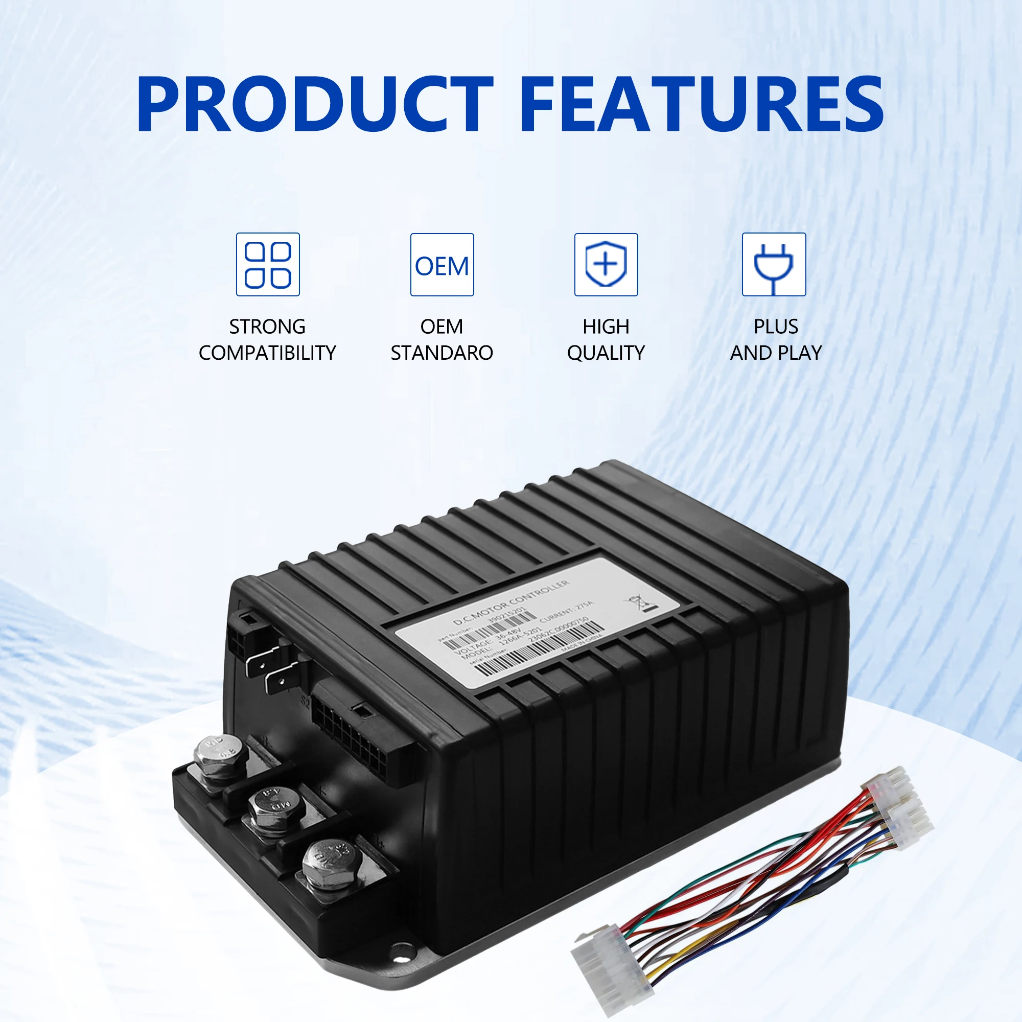 48В 275А 1266А-5201 Контроллер двигателя постоянного тока 101956503 для Curtis 1510-5201 1510A-5251 CLUB