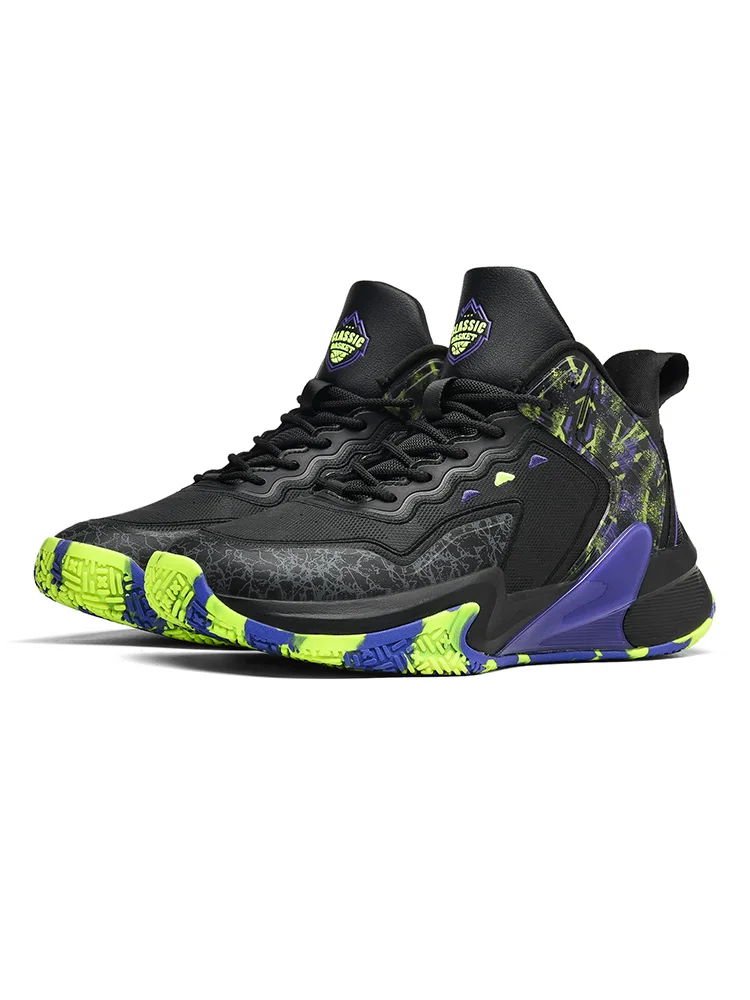 

Баскетбольные кроссовки Zhouliping, мужские высокие тренировочные удобные дышащие Нескользящие резиновые спортивные кроссовки на шнуровке бол...