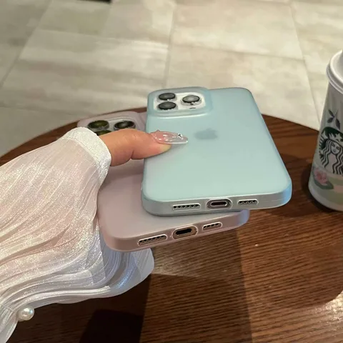Модный мягкий матовый чехол для телефона Candy для iPhone 17, 16, 11, 12, 13, 14, 15 Pro Max Plus X XS Max, прозрачный чехол-бампер