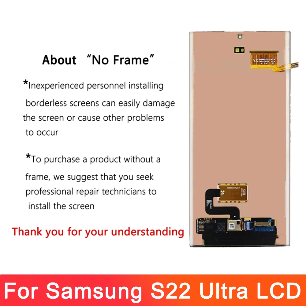 Для AMOLED для Samsung Galaxy S22 Ultra 5G S908B S908B/DS ЖК-дисплей дигитайзер сенсорного экрана в