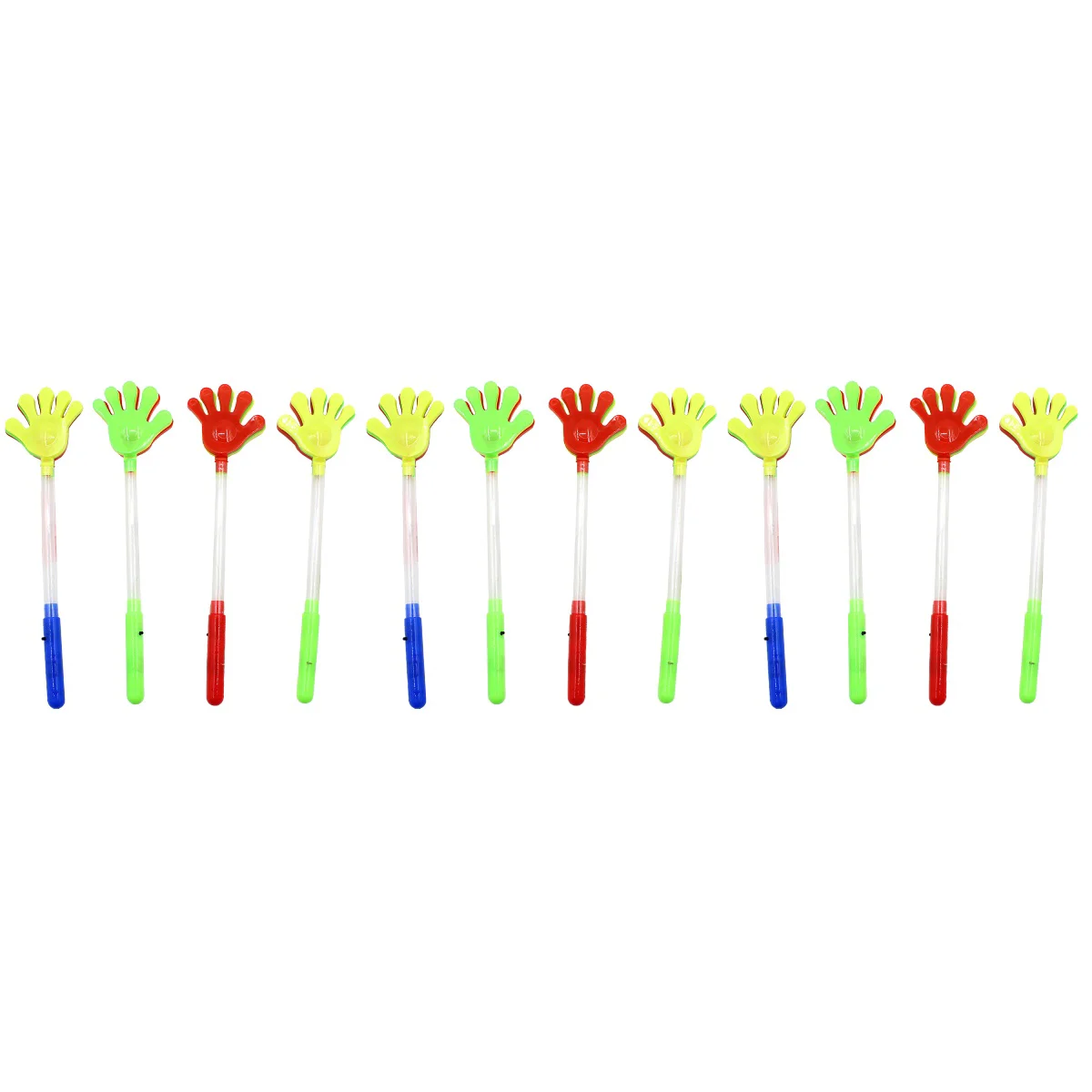 

12 Pcs Luminous Hand Clap Glow Stick Hand Clap Plastic Hand Clap (Random Color)