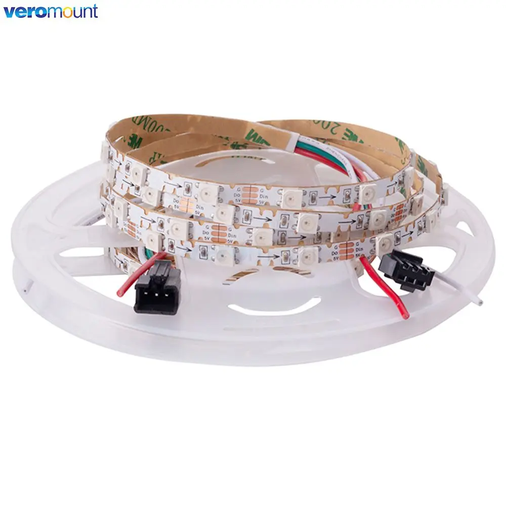 5 м 5 в 5 мм 48 светодисветодиодный s/m 8 мм 60 светодисветодиодный s/m 5050 SMD индивидуально адресусветодиодный светодиодная Пиксельная лента WS2812B RGB S-образная Гибкая IP20 водонепроницаемая