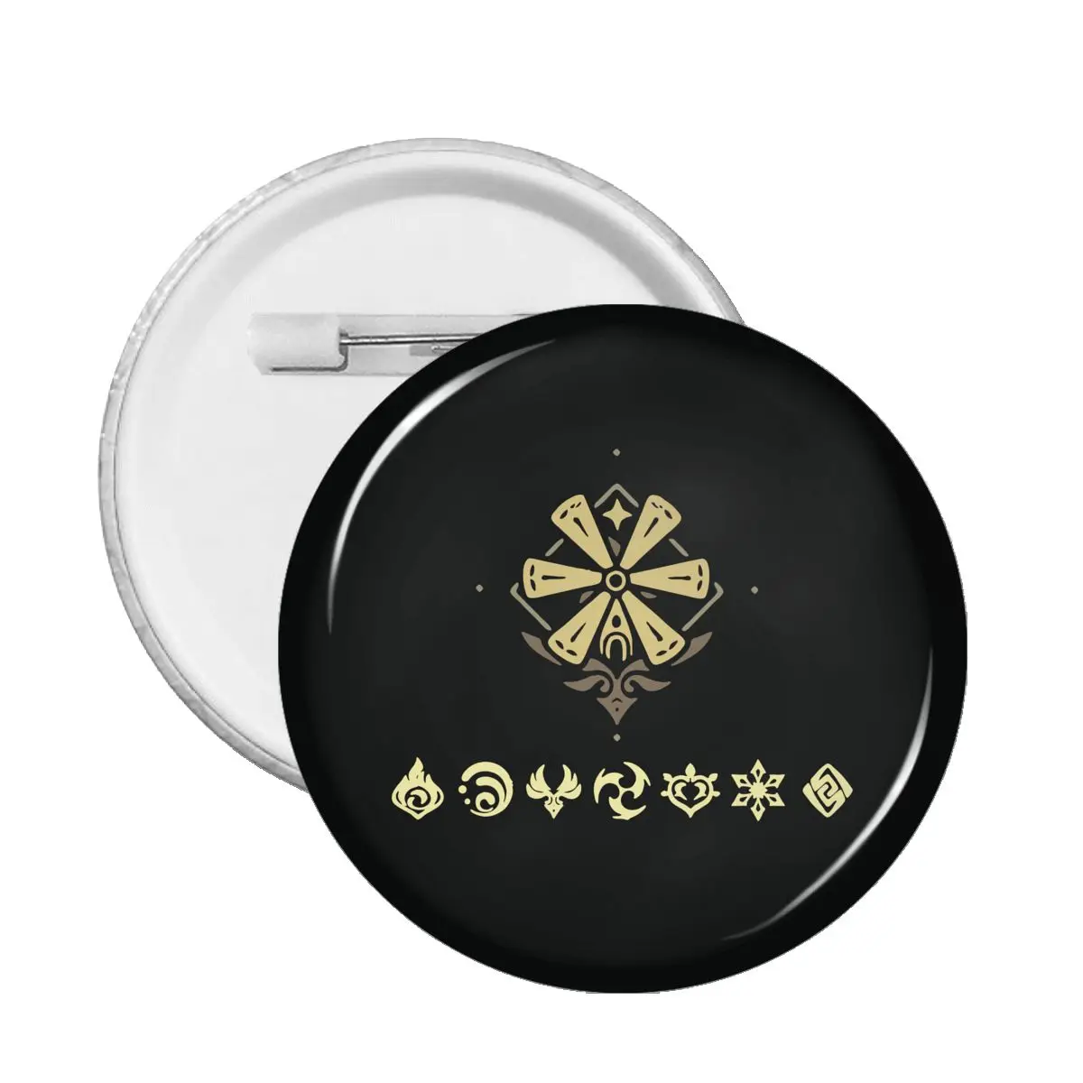 

PVC Genshin Impact Elements Impact Soft Button Pin Creative Badges Lapel Pins Brooch for Backpack Anime Accessories