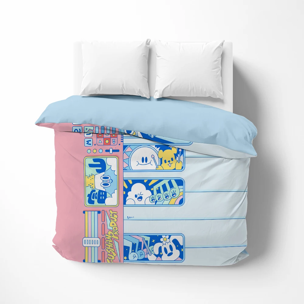 

Мультяшное постельное белье пододеяльник покрывало/одеяло/удобный чехол милое постельное белье 140x200 135x200 2 спальни для детей Детское окно