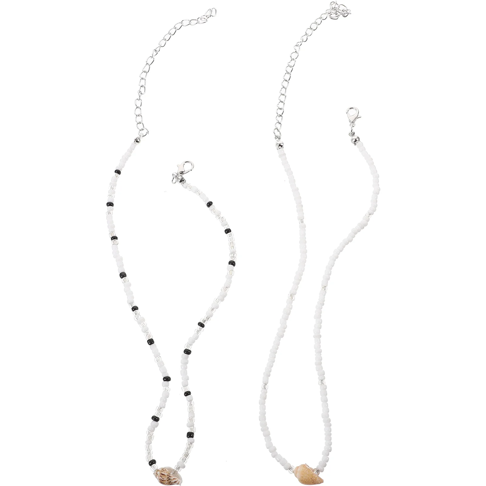 

Necklace Women Choker Beaded Necklaces Shell Jewelry Beach Pendant Summer Hawaiian Bohemian Seashell Pearl Beads Set Ocean Chain
