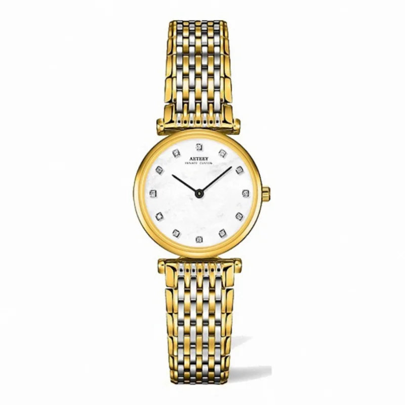 Womens Ladies watch With Diamonds Quartz Movement Stainless Steel