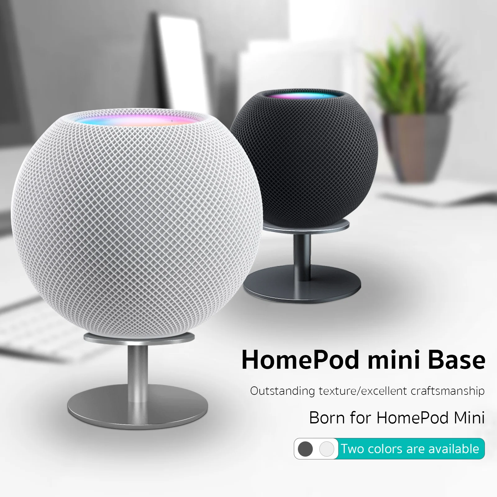 

Маленькая алюминиевая настольная подставка для HomePod Mini, стильная портативная металлическая подставка с защитой от прокручивания для Apple ...