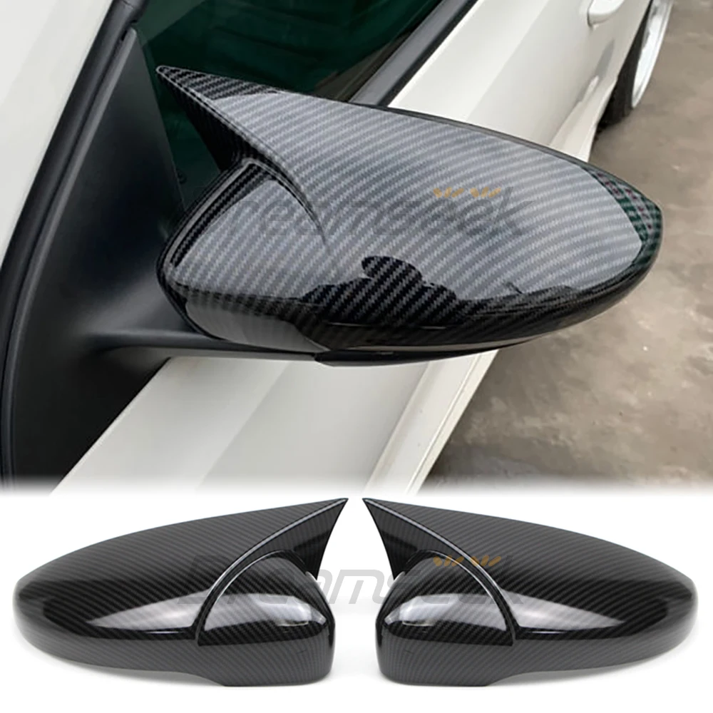 

2xSide Rearview Mirror Cover Carbon Fiber Pattern For Volkswagen Jetta Passat Beetle CC Scirocco Eos 2012-2016 W/ Turn Signal