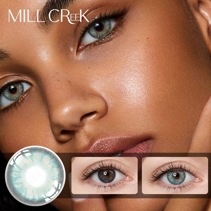 Цветные контактные линзы ed для глаз близорукость естественный цвет аксессуары