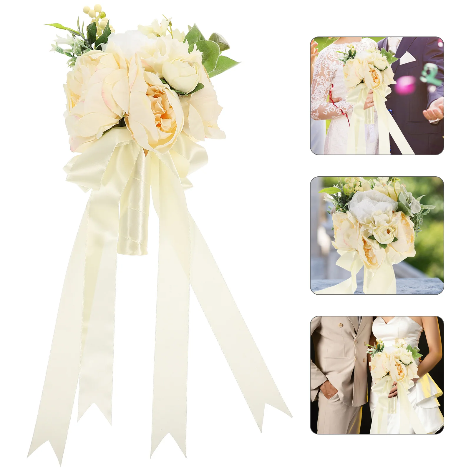 

Bouquet Wedding Flower Bouquets Bride Bridal Artificial Bridesmaid Fake Flowers Romantic Party Decoration Tossing Holding Vase