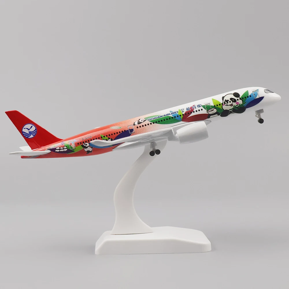 

Metal Aircraft Model 20cm 1:400 Sichuan Can Cat A350 Metal Replica Alloy Material With Landing Gear Wheels Ornaments Gift Toys