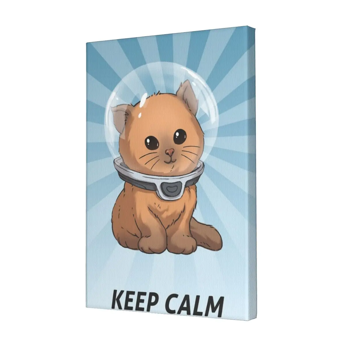 

Keep Calm Kitty Canvas Frameless Painting Retro Decorative Holiday Solvent-Free Ink Customizable