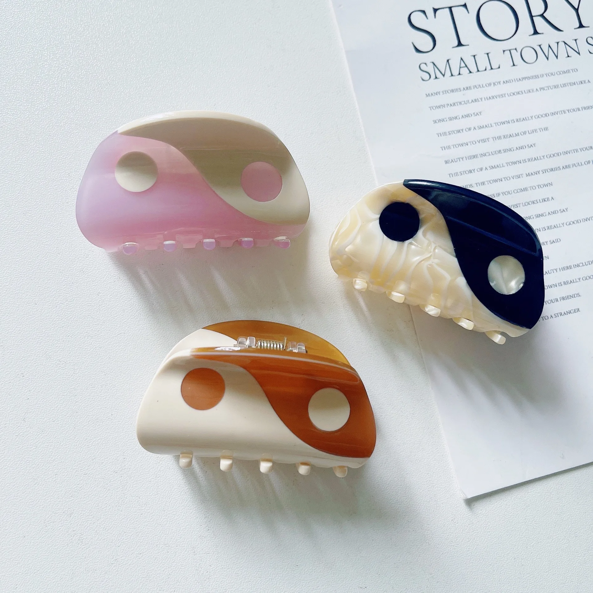 DS Creative Tai Chi восемь диаграмм коготь для волос экологически чистые ацетатные