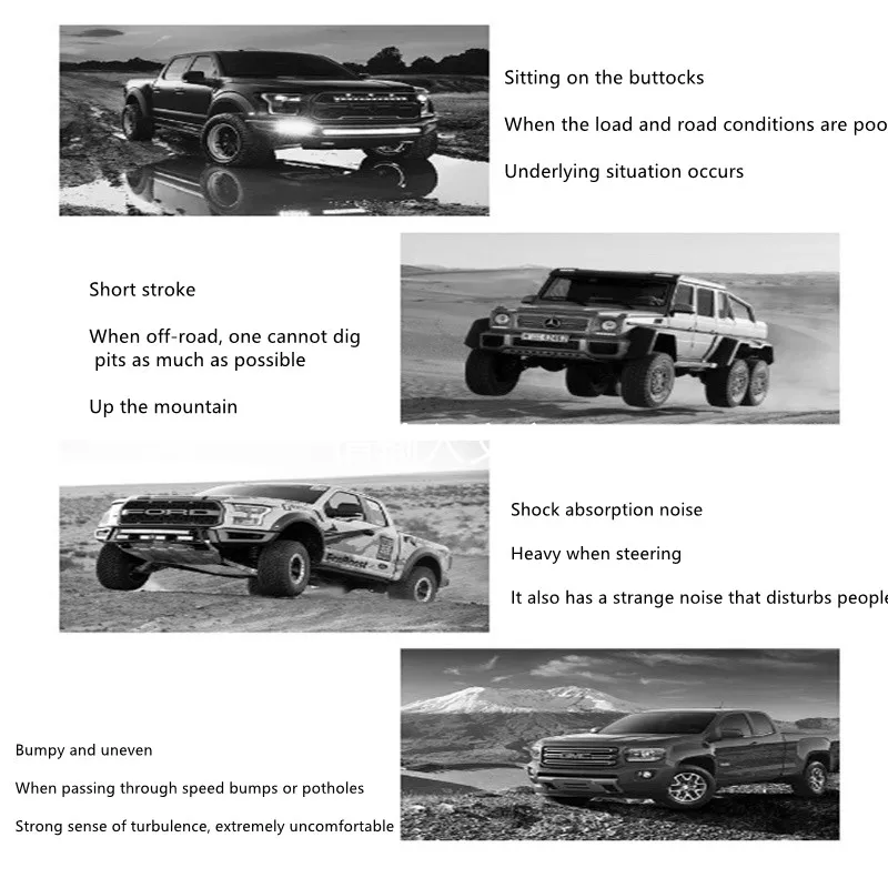 Внедорожный азотный амортизатор с подъемом шарнирный зубчатый 2-дюймовый