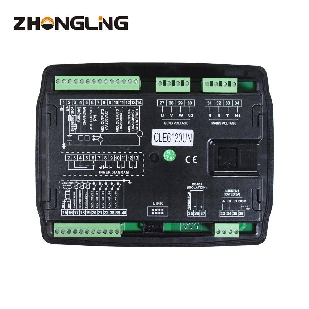 Контроллер генератора ZHONGLING 6120UN 6110K 6110U 6110N часть двигателя панель управления