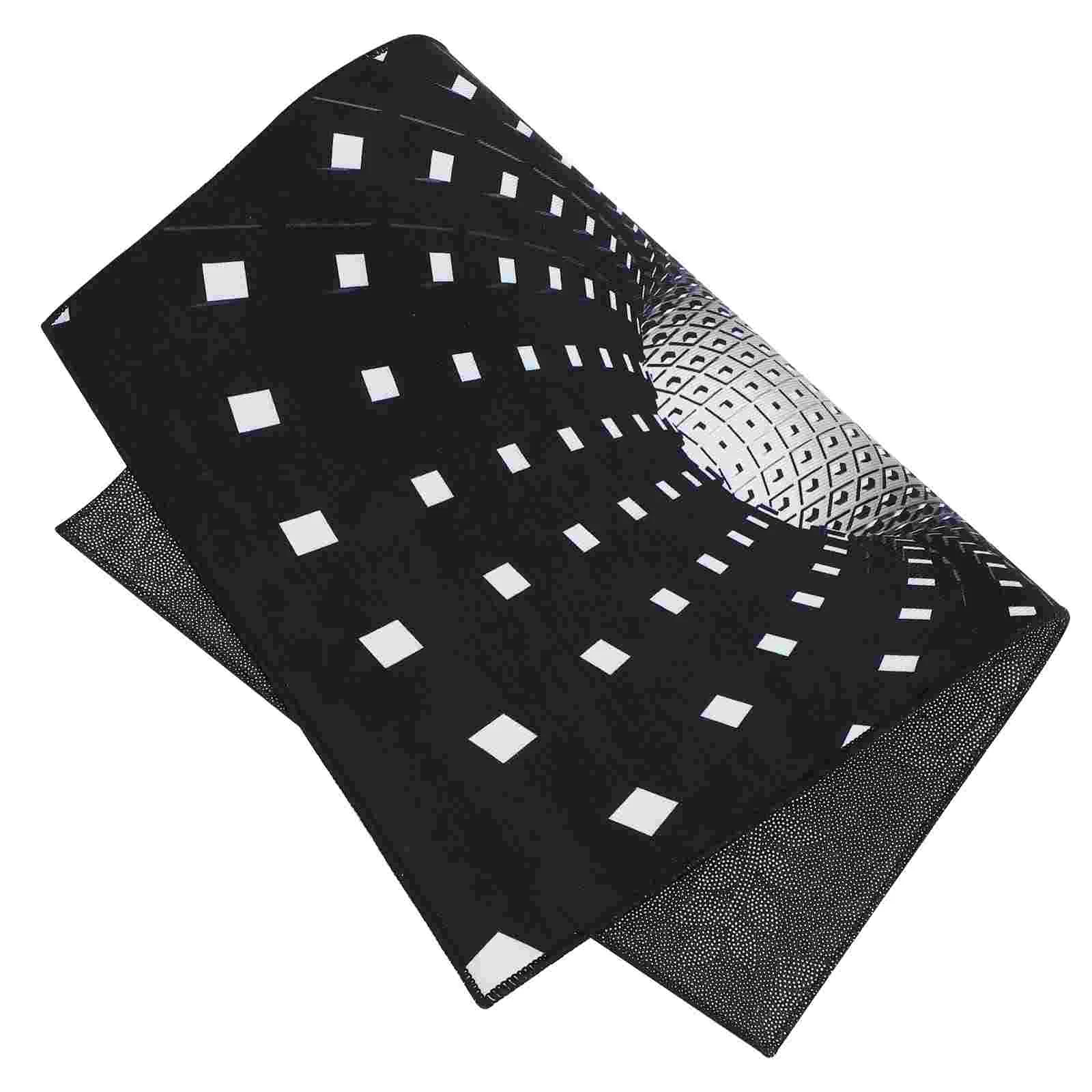 

White Black Doormat Outdoor Doormats Front Anti Skid Floor 3D Rug Carpet Visual Washable Rubber