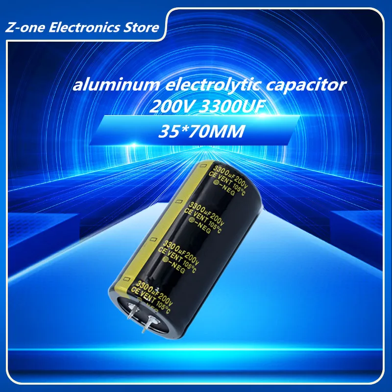 1-5pcs 200V3300UF 200V 3300UF 35X70mm High quality Aluminum Electrolytic Capacitor High Frequency Low Impedance ESR